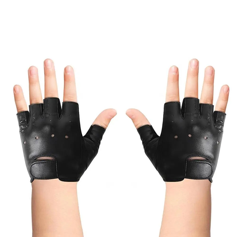DOMEN-guantes sin dedos de cuero sintético Unisex, equipo de equitación, conducción, Fitness, gimnasia, motocicleta