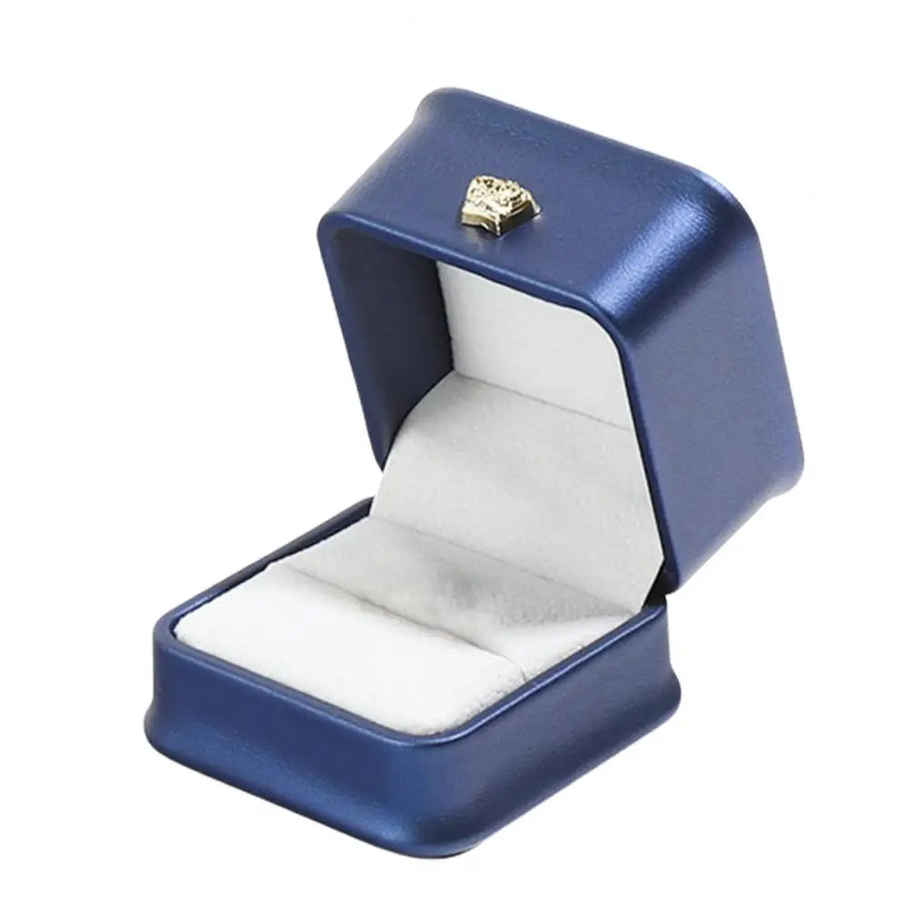 Caja de anillo de boda de compromiso, estuche cuadrado de terciopelo para joyería, soporte de exhibición, caja de anillo para pareja, caja de regalo, almacenamiento de exhibición de anillo y pendiente