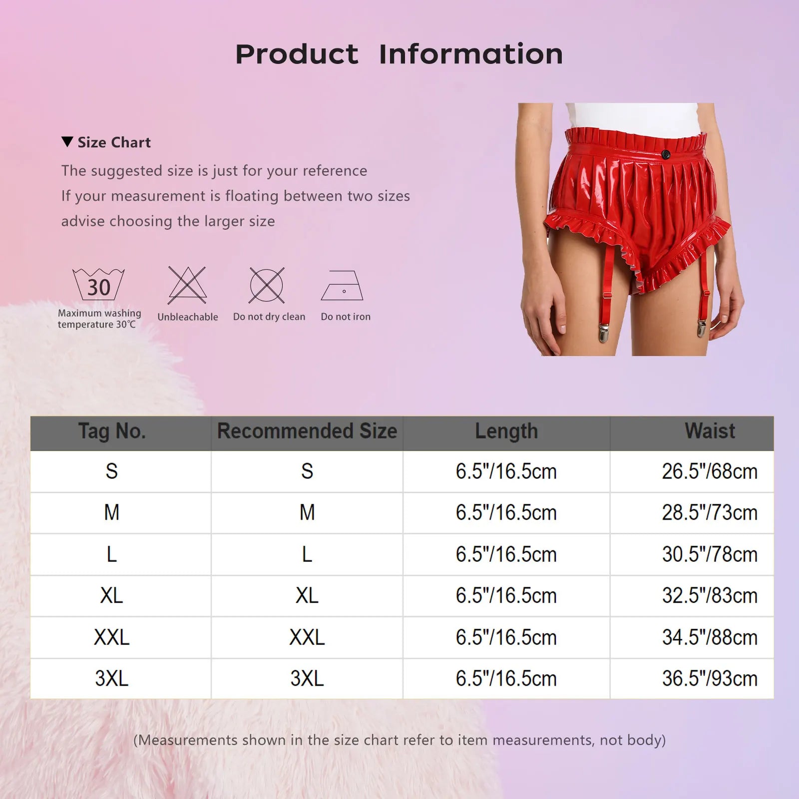 Shorts Cuero Wet Look Mujer YiZYiF Volantes Sexy Cintura Alta