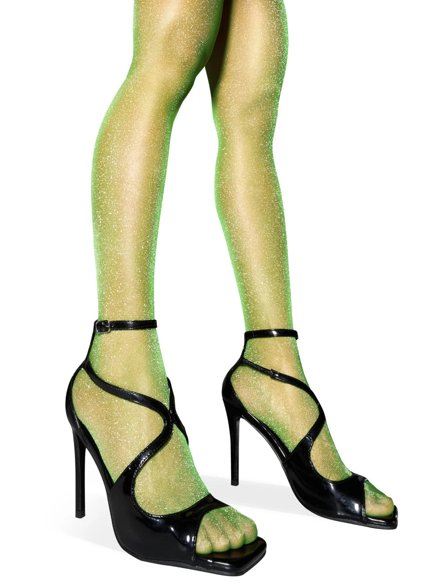 Shiny transparent nude-colored sexy stockings from Kave by Corporación Turística, featuring smooth sheer fabric and a glossy finish.