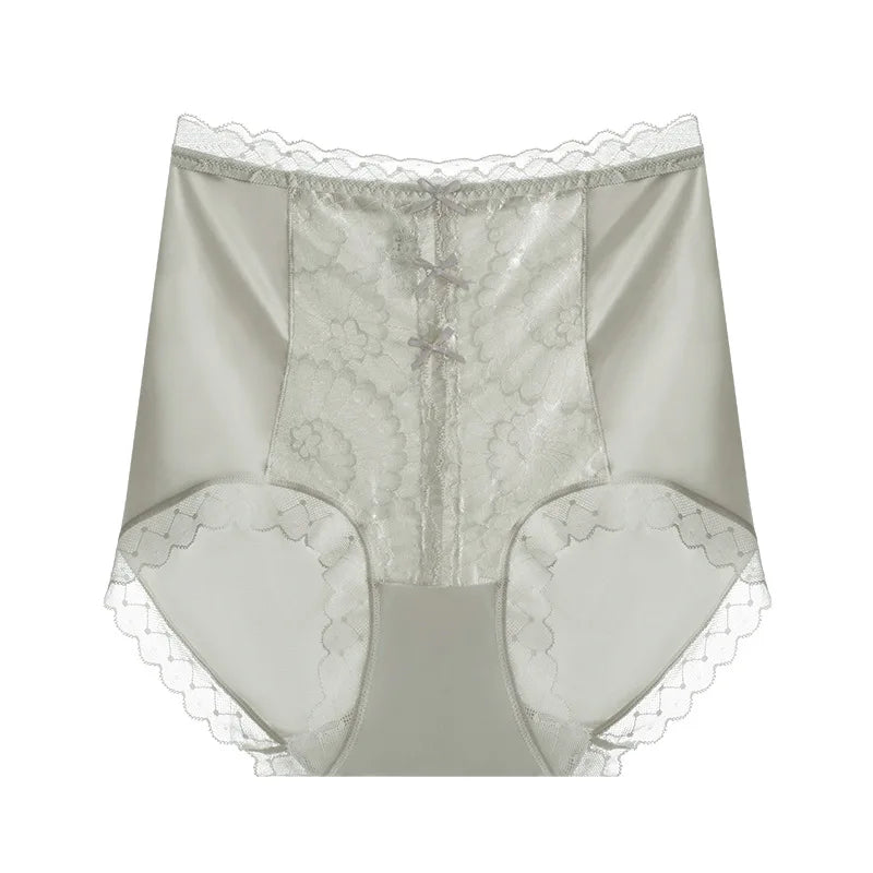 High-waisted lace women's panties from Corporación Turística, featuring elastic fabric and delicate lace details.