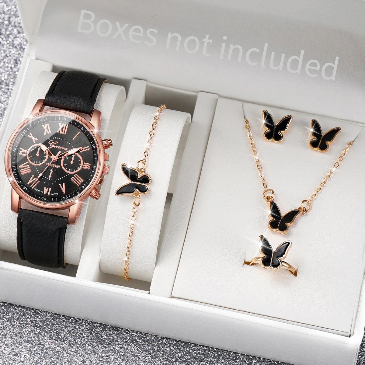 Reloj de Cuarzo Mujer: Pulsera Cuero, Joyería Corazón - Elegancia Diaria