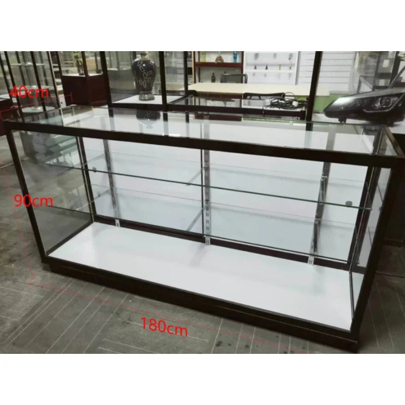 AIBAOTONG 70" LED modern jewelry and cosmetics display cabinet with customizable glass vitrina for showcasing valuables.
