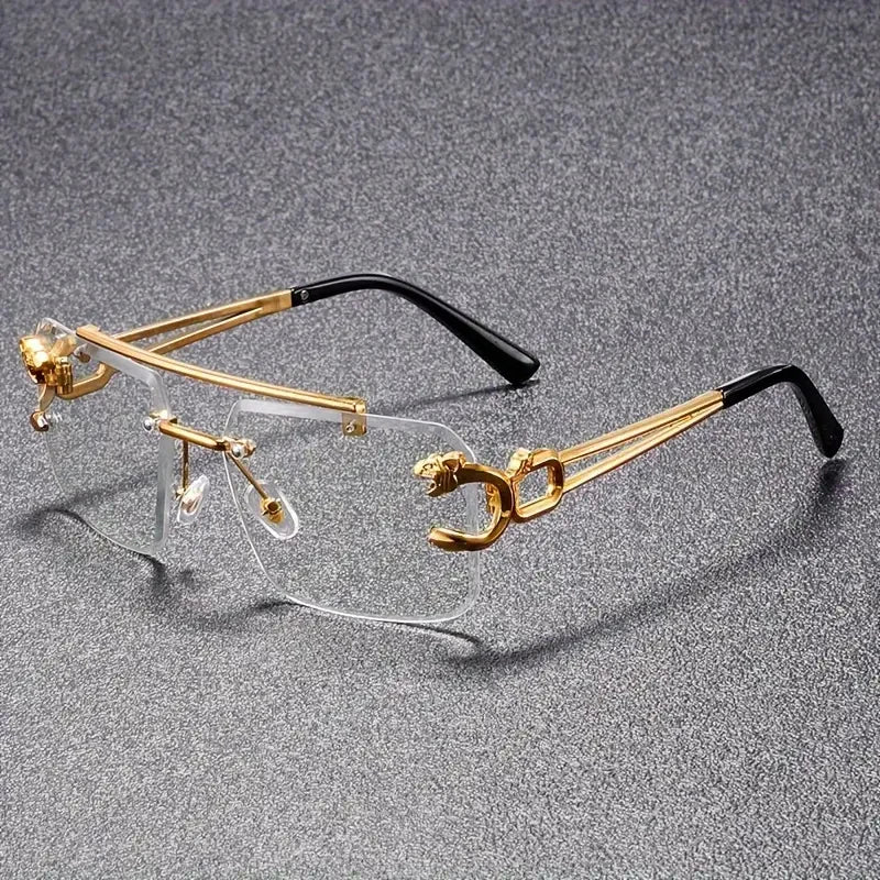 ALCHITINO photochromic sunglasses for sports and travel, white frame, outdoor scene showing the glasses on a model.