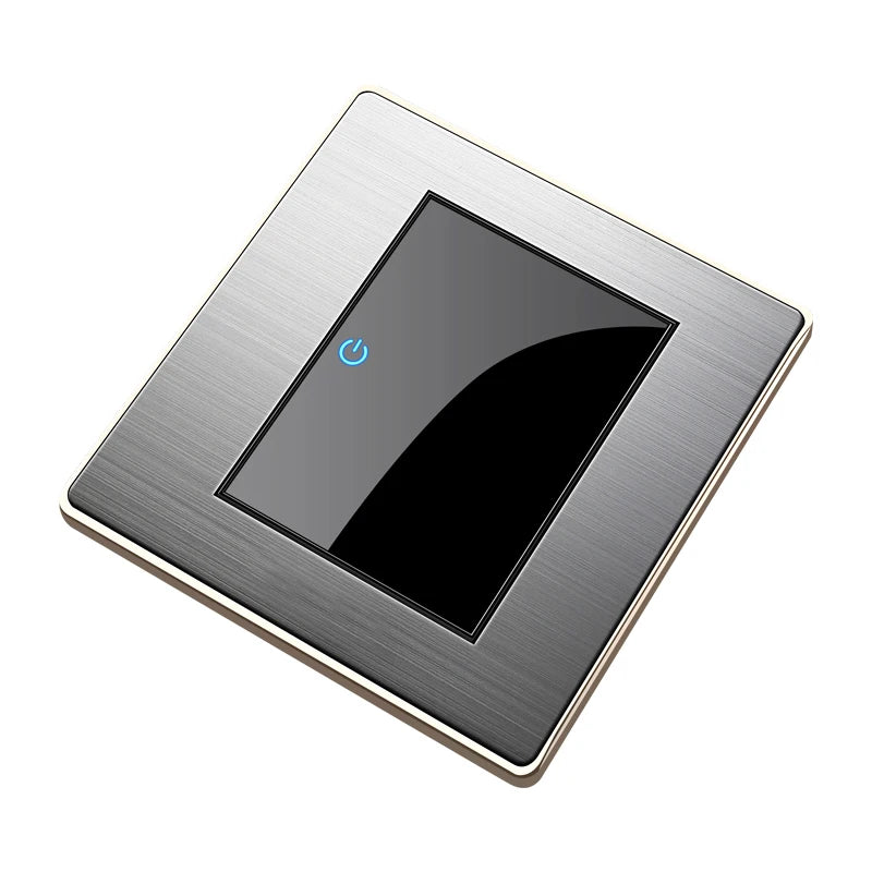 BIHU LED 1-4 gang stainless steel wall switch for home lighting, 1/2 way, modern design, durable stainless steel finish
