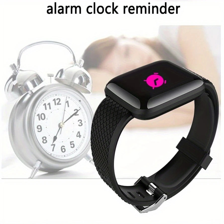 Silvery CHAONB smart watch for men and women with fitness monitor, call notifications, compatible with Android and iOS devices.