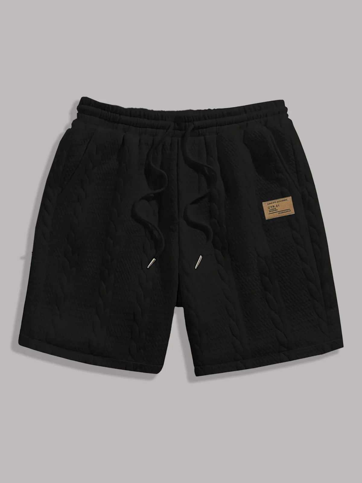 White men's summer breathable shorts by CONJUESS, 5-inch length, casual style, shown on a model.