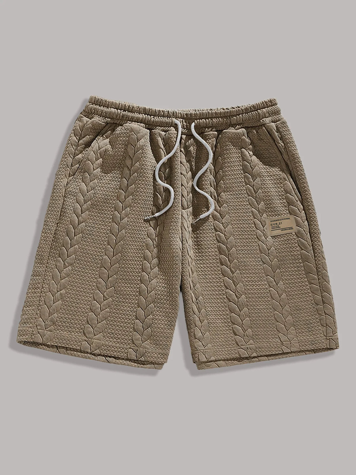 White men's summer breathable shorts by CONJUESS, 5-inch length, casual style, suitable for warm weather, shown in the image.