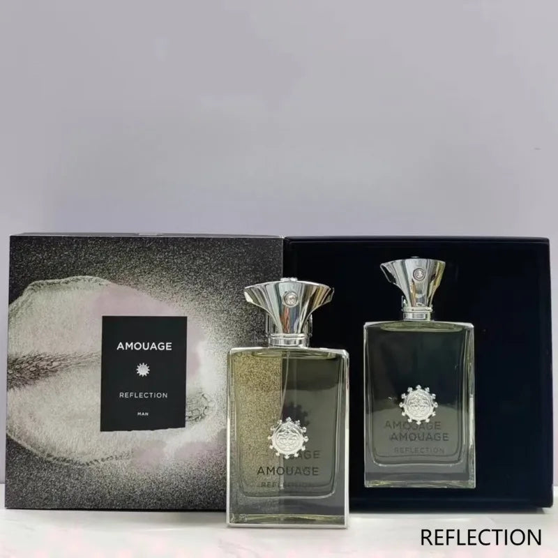 Amouage Reflection 45 XIV men's perfume in 100ml bottle, featuring elegant packaging and branding.