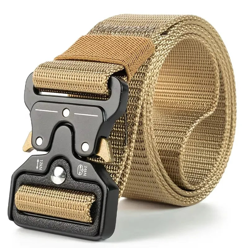 Black Paul Hueman tactical belt by Corporación Turística, unisex accessory, 120cm adjustable strap for outdoor or tactical use.