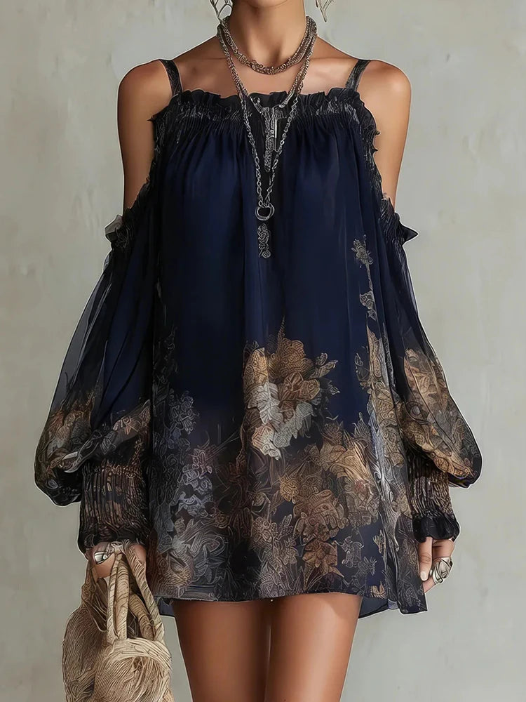 Chic sleeveless leopard print fiesta dress for women by Corporación Turística, stylish and elegant for special occasions.