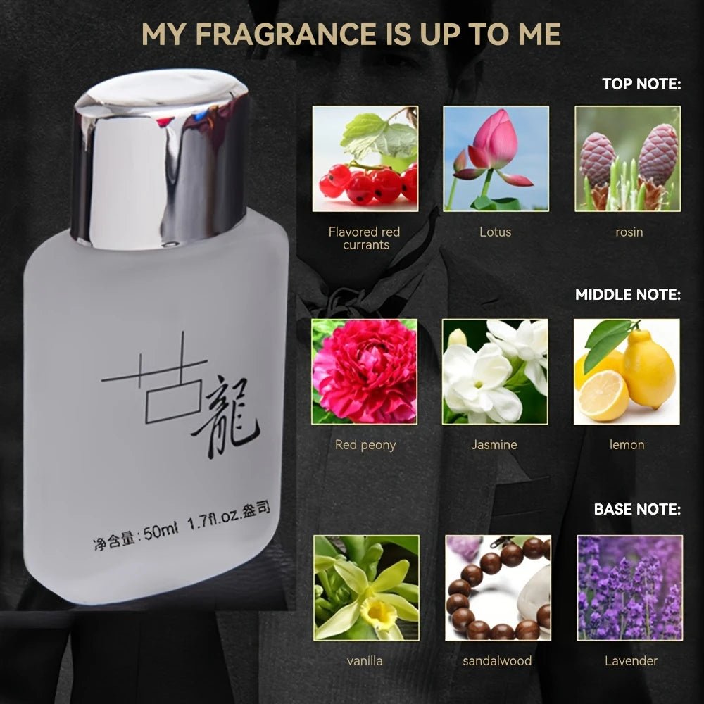 Colonia Royal & Black Dragon for Men, 50ml perfume bottle featuring elegant packaging and dark-themed design.