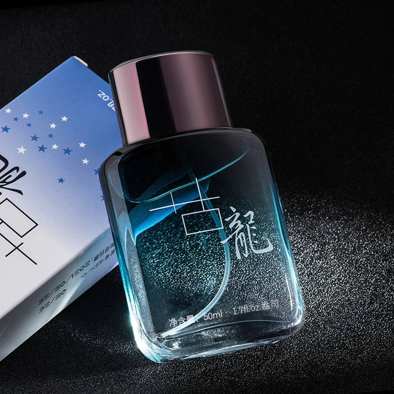 Colonia Royal & Black Dragon for Men, 50ml fragrance bottle with black and gold packaging, by Corporación Turística.