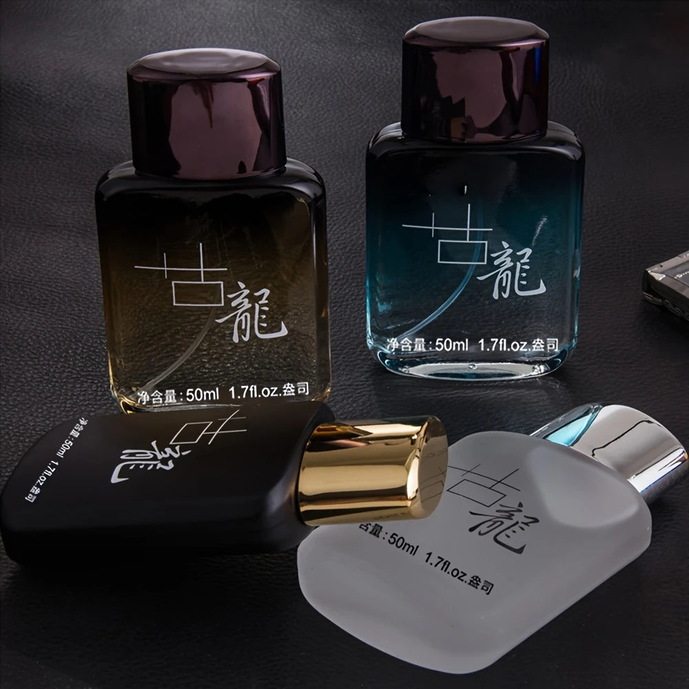Colonia Royal & Black Dragon for Men, 50ml, masculine fragrance bottle with elegant design, by Corporación Turística.