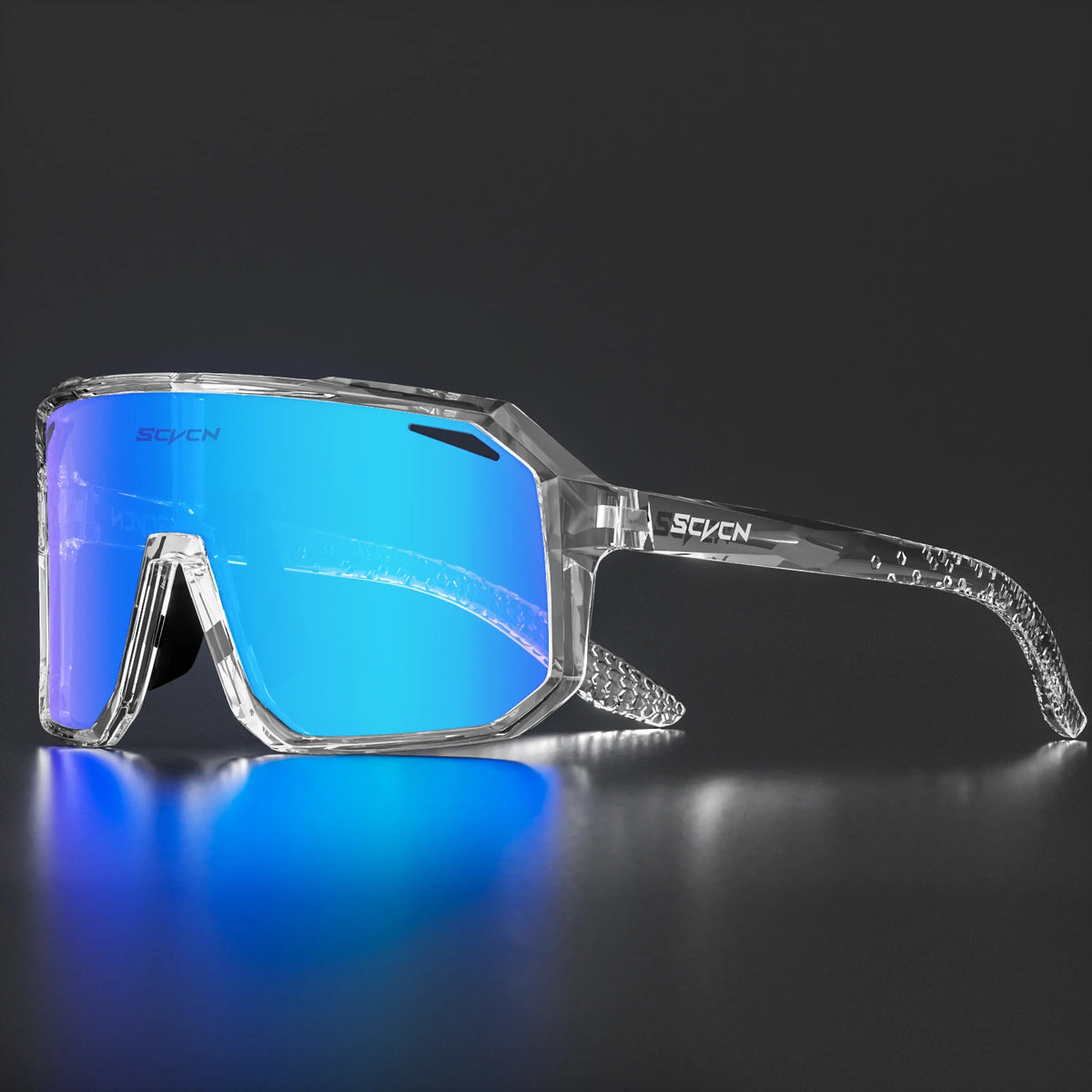 UV400 cycling sunglasses by Corporación Turística, sporty black sport sunglasses for men and women, ideal for outdoor biking and running.