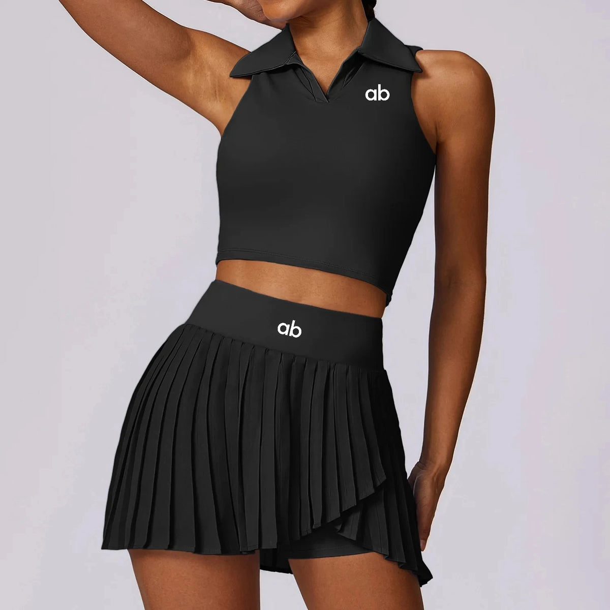 Summer yoga set for women by Corporación Turística, 2-piece breathable athletic clothing with a comfortable fit.