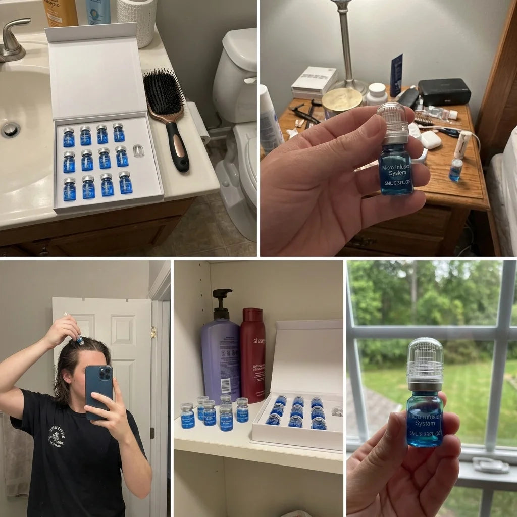 Kit de microagujas para el crecimiento del cabello de Corporación Turística, con varias microagujas en un set para tratamiento capilar.