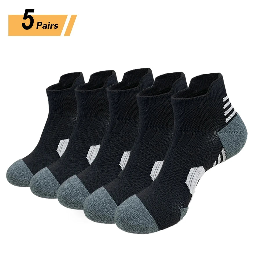 Three pairs of black professional sports socks for fitness from Corporación Turística, size 41-46, shown in the image.