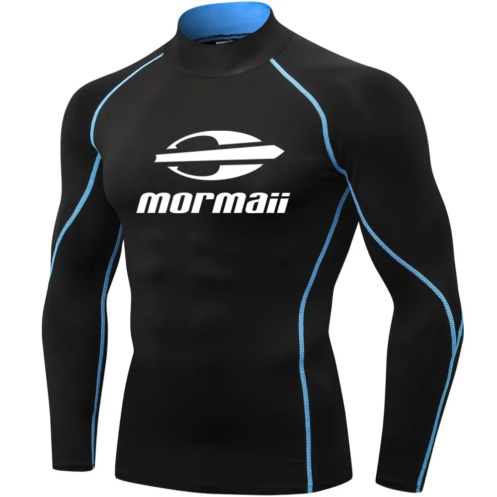 Men's swimming suit and rash guard by Corporación Turística, featuring a comfortable, quick-drying swim shirt for men.