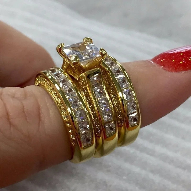 Set of three fashion sterling silver 925 rings from Corporación Turística, featuring simple and stylish band designs.
