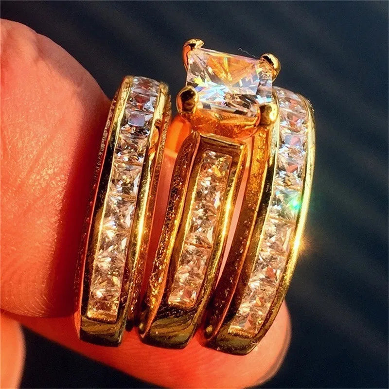 Set of three fashion silver rings made of 925 sterling silver, featuring modern design and polished surface.