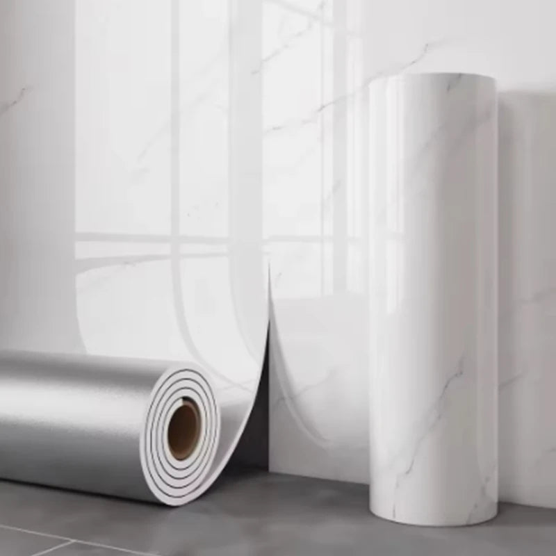 Self-adhesive foam marble wallpaper roll by Corporación Turística, 40cm x 3m, with a realistic marble pattern for wall decor.