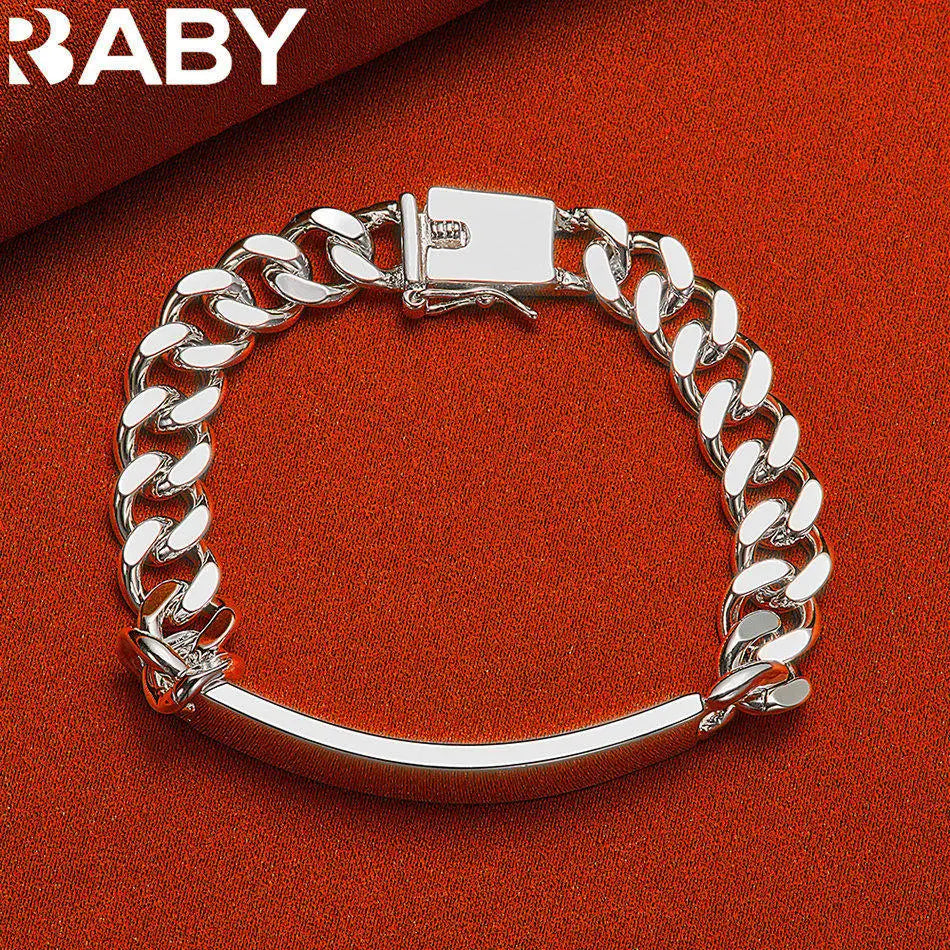 URBABY silver 925 chain bracelet with square links, 20cm length, stylish jewelry from Corporación Turística.