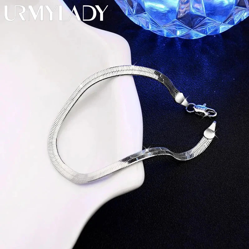 Silver 925 chain bracelet from Corporación Turística, 20cm (8 inches) with a sleek, polished design, new arrival in jewelry collection.