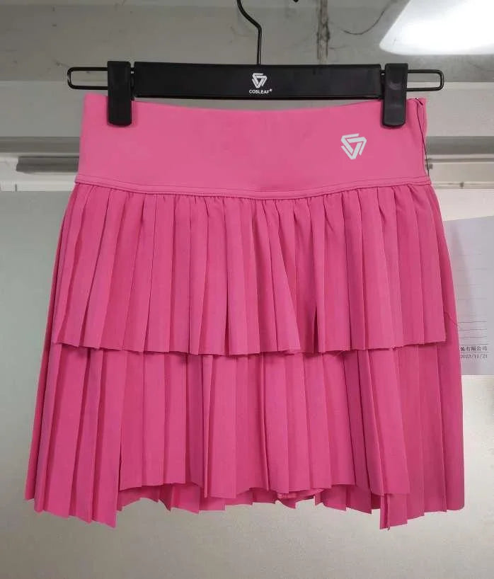 Mint green women's sporty pleated miniskirt for tennis by Corporación Turística, featuring a flattering fit and athletic style.