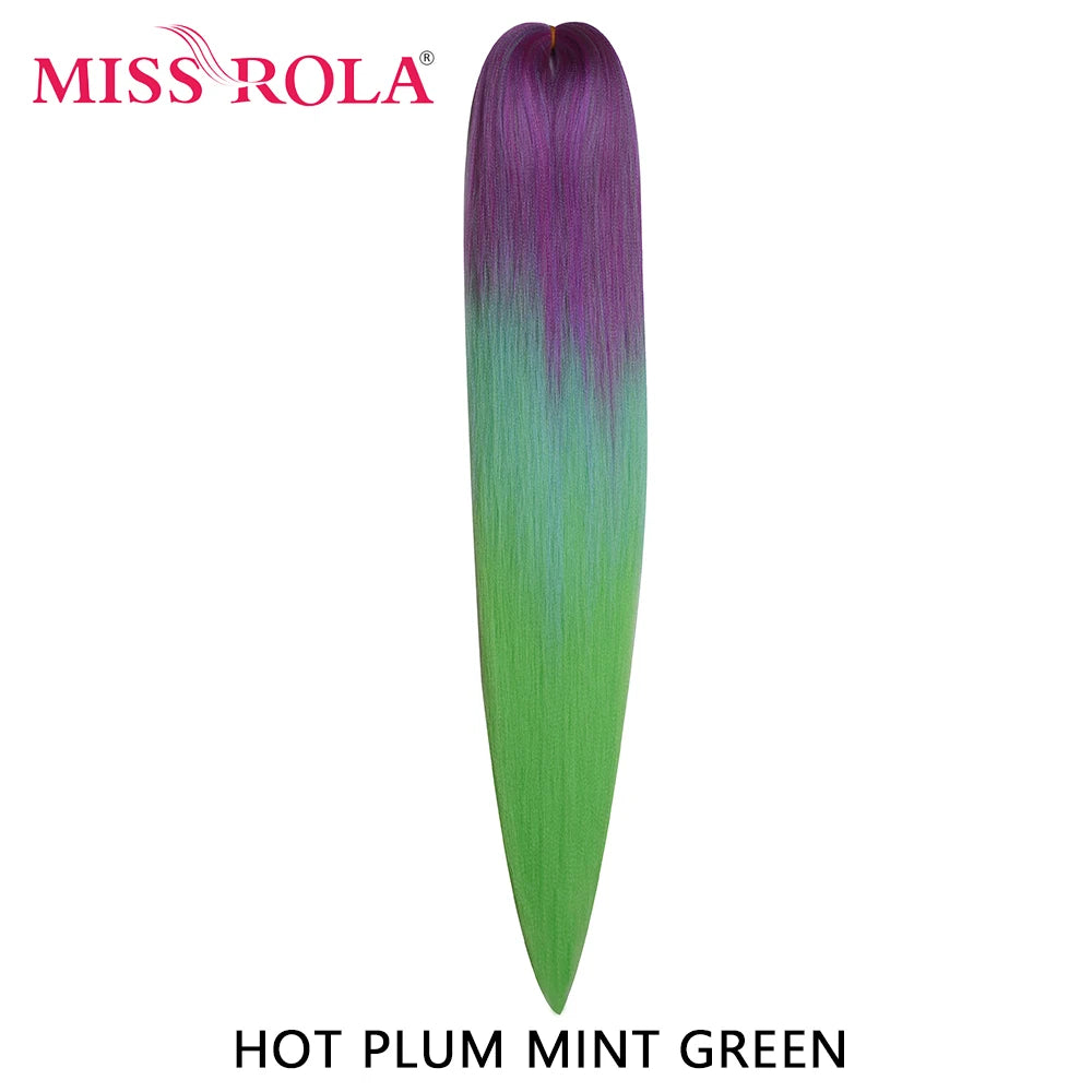 Miss Rola synthetic 26-inch Kanekalon hair extension, 75g, displayed in a natural, layered style for a full, vibrant look.