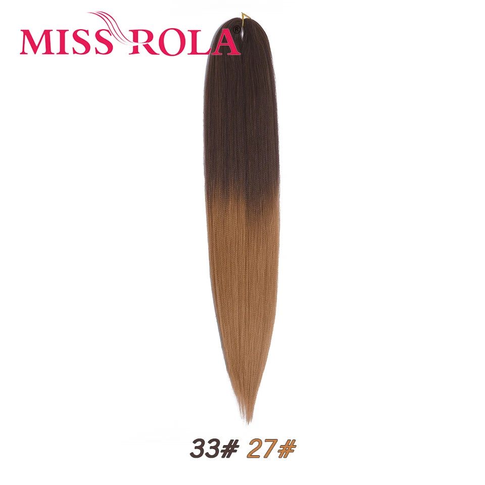 Miss Rola synthetic 26-inch wig with 75g Kanekalon hair, displayed on a mannequin head, showing natural black color and full length.