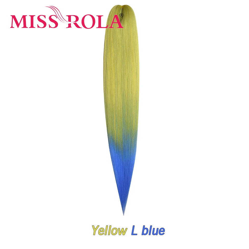 Miss Rola synthetic 26-inch hair extension by Corporación Turística, lightweight 75g Kanekalon fiber, shown in close-up.