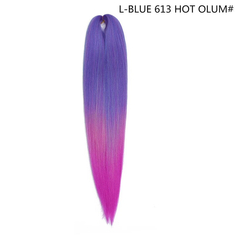 Miss Rola synthetic hair extension, 26 inches long, 75g, made of Kanekalon, shown in natural black color.