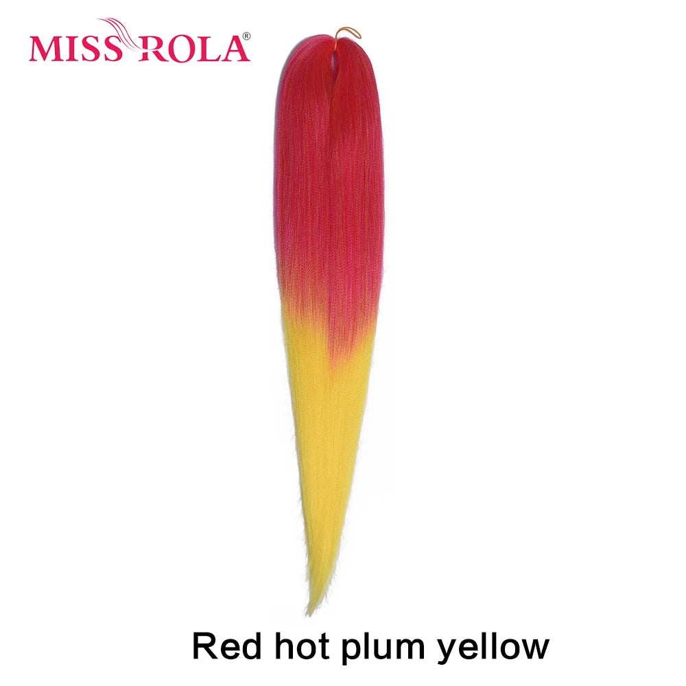 Miss Rola synthetic 26-inch Kanekalon hair extension, lightweight 75g, displayed in a natural style for versatile hair styling.