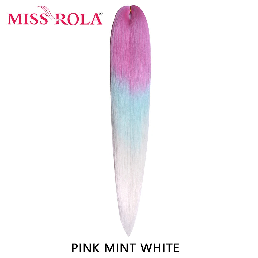 Miss Rola synthetic 26-inch hair extension in Kanekalon, 75g, displayed in a close-up shot showing the fiber texture and color.