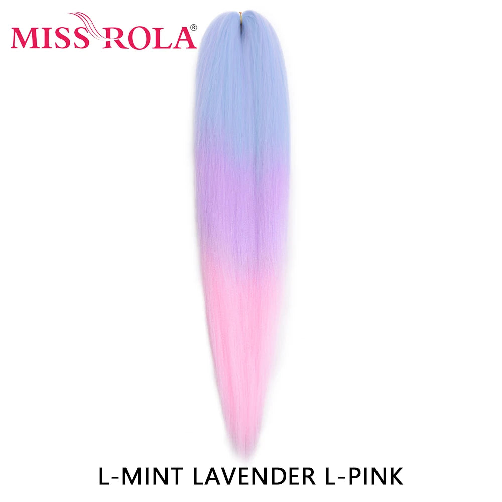 Miss Rola synthetic 26-inch Kanekalon hair extension, 75g, displayed in natural black color with soft, wavy texture.