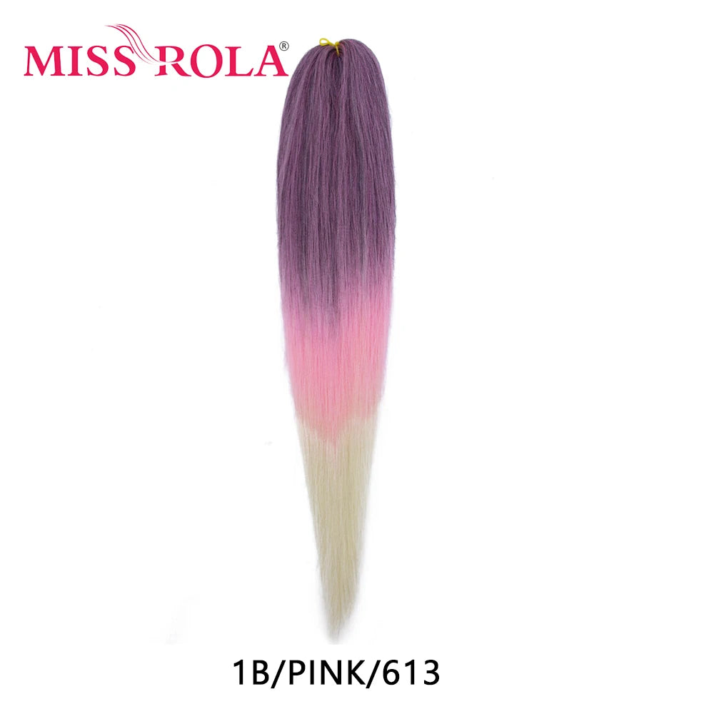 Miss Rola synthetic 26-inch Kanekalon hair wig, 75g, showing the full length and textured synthetic fibers.