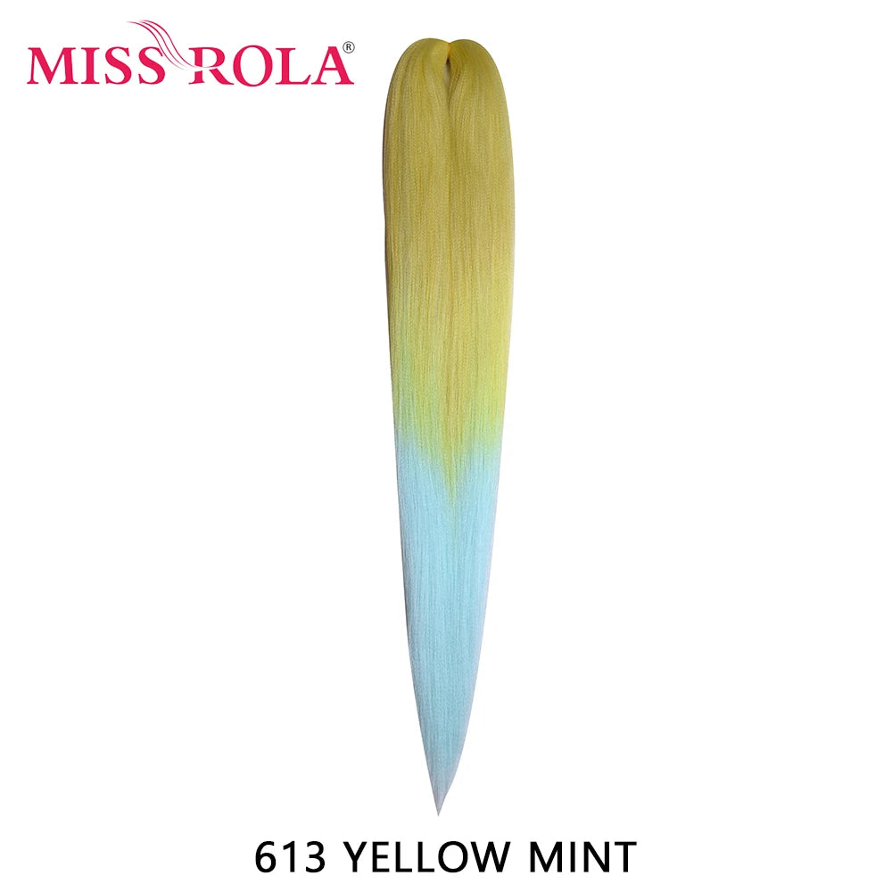 Miss Rola synthetic 26-inch Kanekalon hair extension, 75g, shown in natural black color with wavy texture.