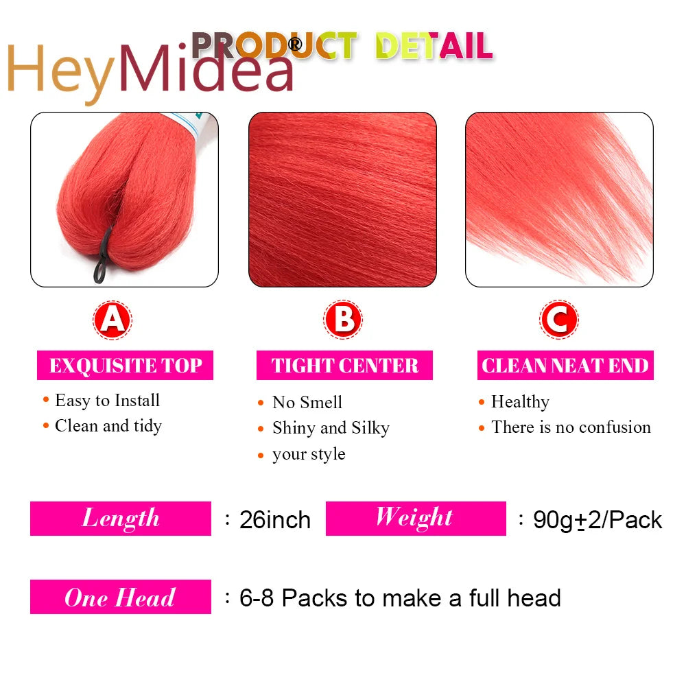 Synthetic 26-inch hair extensions from Corporación Turística, shown in a single pack with long, straight hair.