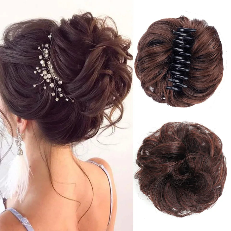 Disorganized synthetic bow hair clip by LUPU featuring a claw clip design, suitable for stylish hair accessory use.