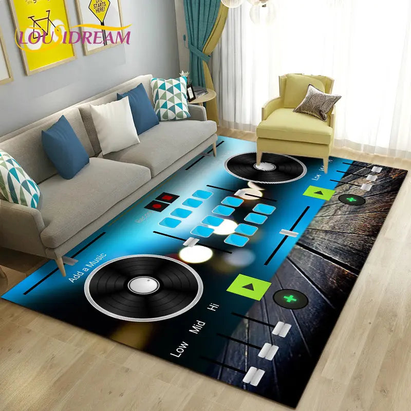 3D DJ music keyboard area rug by Corporación Turística, featuring colorful musical and DJ-themed design on a 70x100cm carpet.