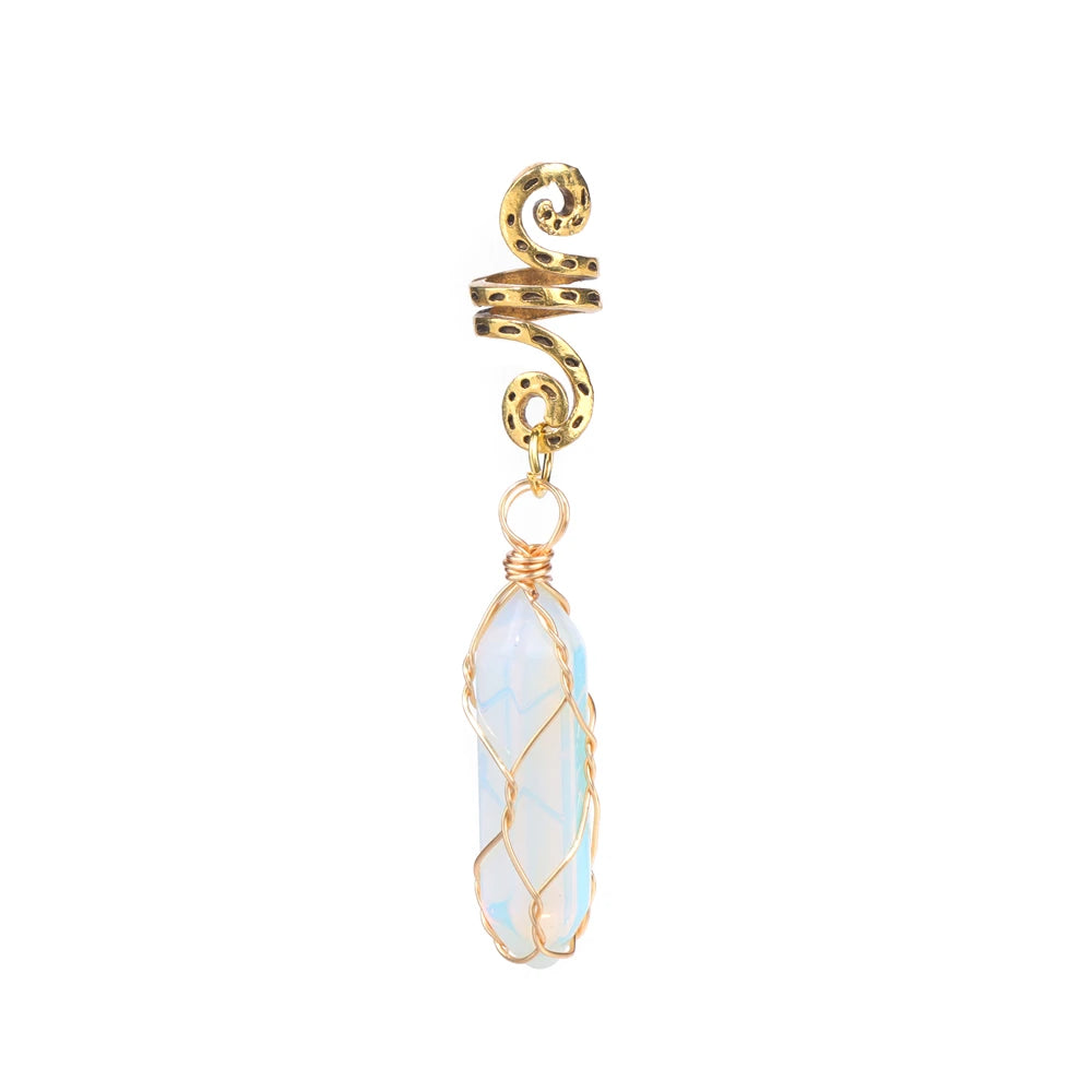 Natural stone pendant necklace for women and girls, featuring a 4.72-inch pendant from Corporación Turística.