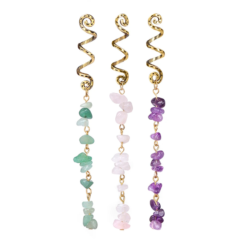 Three natural stone pendant necklaces for women and girls, featuring irregular-shaped stones on cord necklaces.