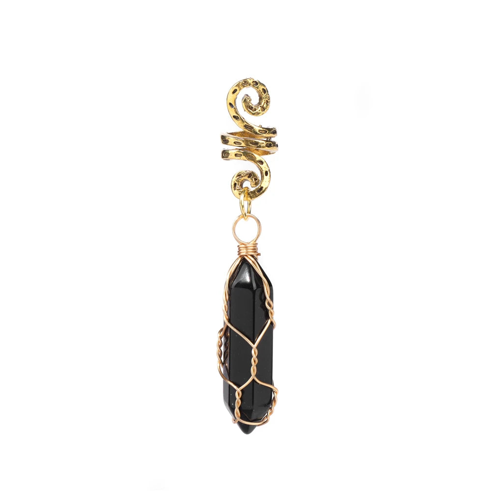 Natural stone pendant necklace for women and girls, featuring three 4.72-inch stone pendants, by Corporación Turística.