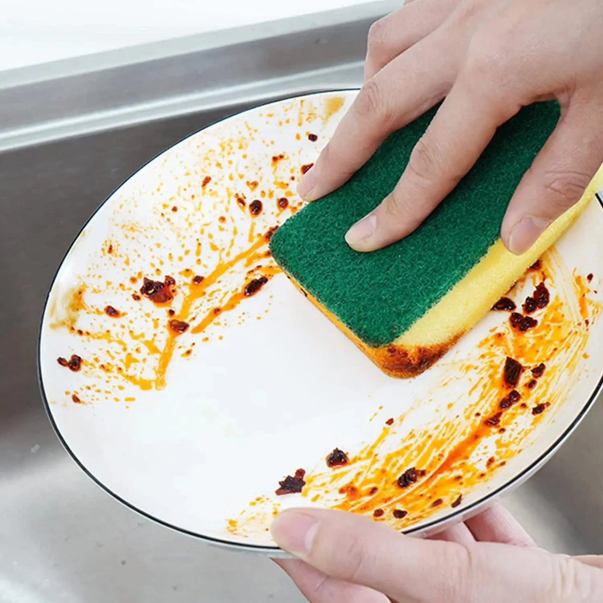 Set of 50 double-sided magic cleaning sponges by Corporación Turística, highly absorbent and ideal for versatile cleaning tasks.