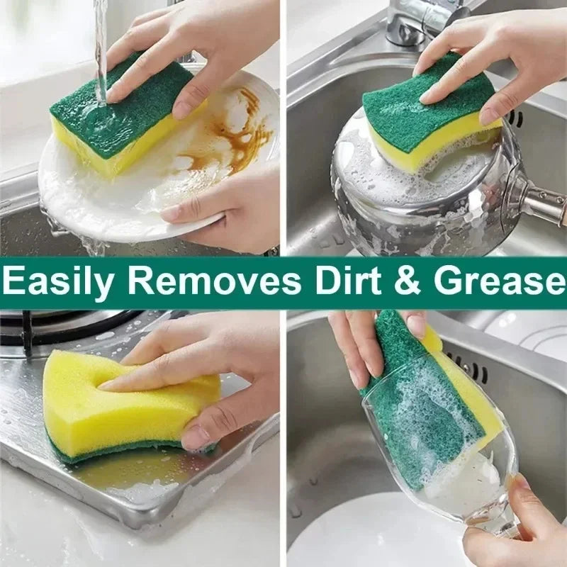 Set of 50 double-sided magic cleaning sponges from Corporación Turística, highly absorbent and suitable for various cleaning tasks.
