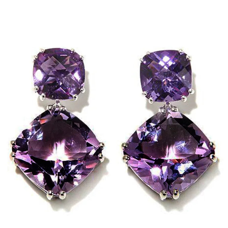 Sterling silver 925 bridal earrings with sparkling zirconia, featuring elegant drop design for special occasions.