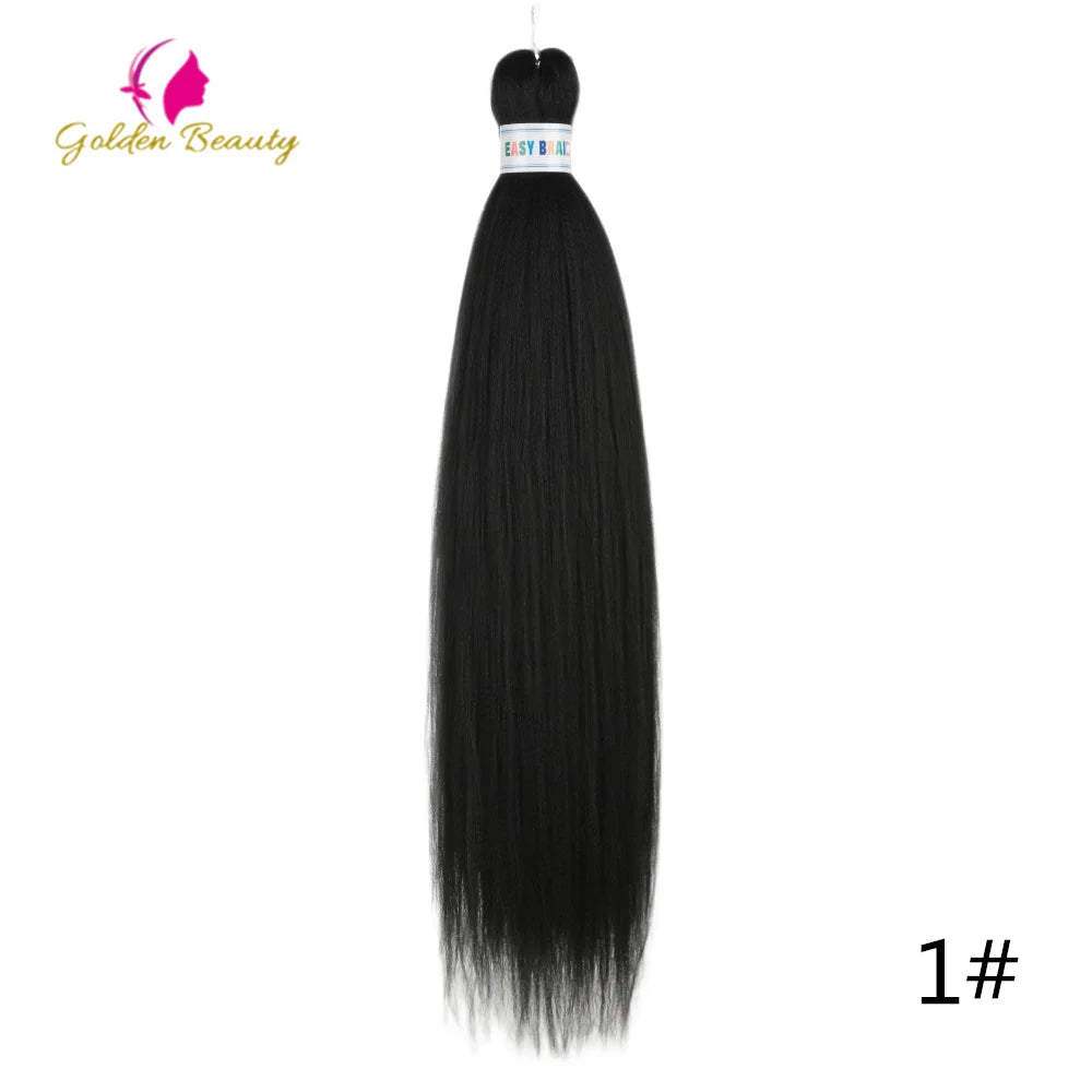 Colorful 26-inch pre-stretched synthetic hair jumbo bundle from Corporación Turística, showcasing vibrant synthetic hair strands.