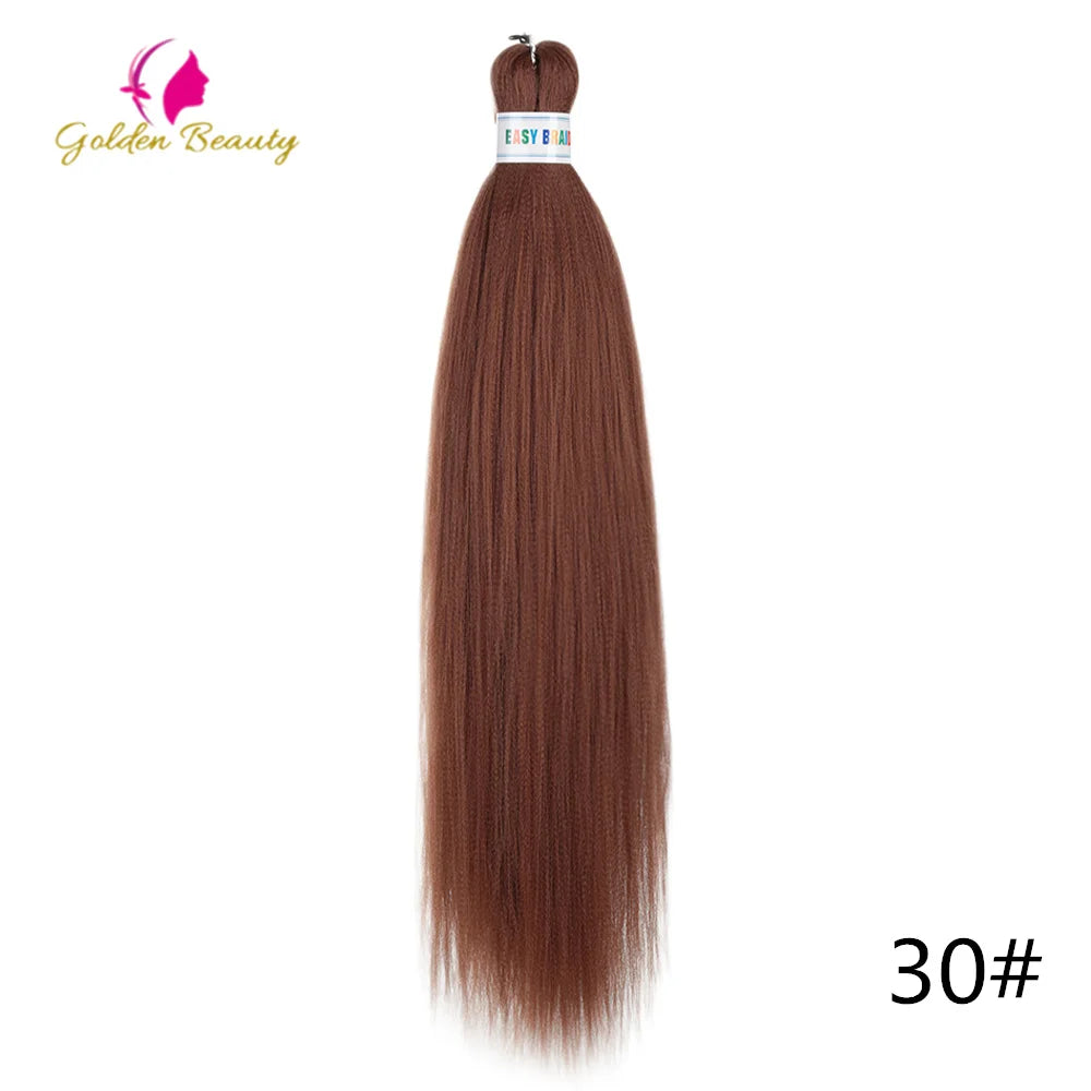Colorful 26-inch pre-stretched synthetic hair jumbo bundle by Corporación Turística for hair extensions or styling.