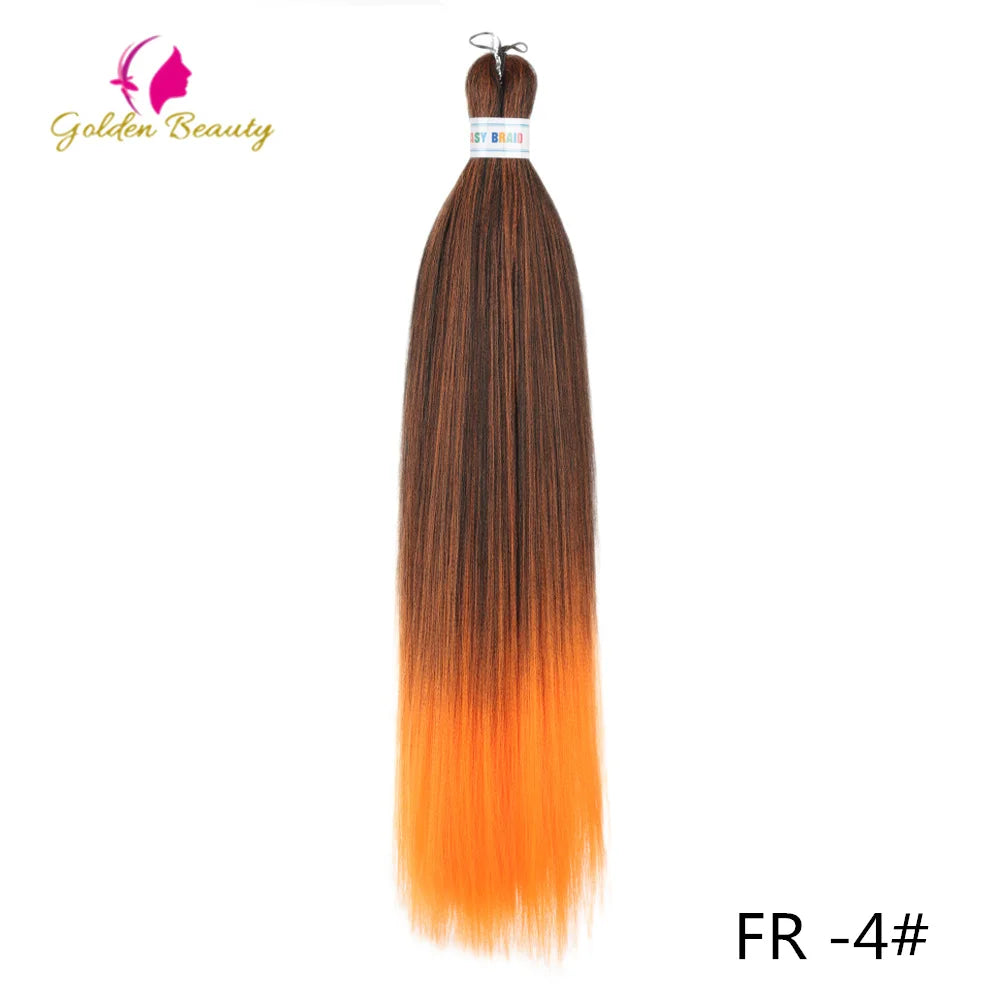 Colorful 26-inch synthetic pre-stretched jumbo hair extension from Corporación Turística, displayed in a close-up shot.